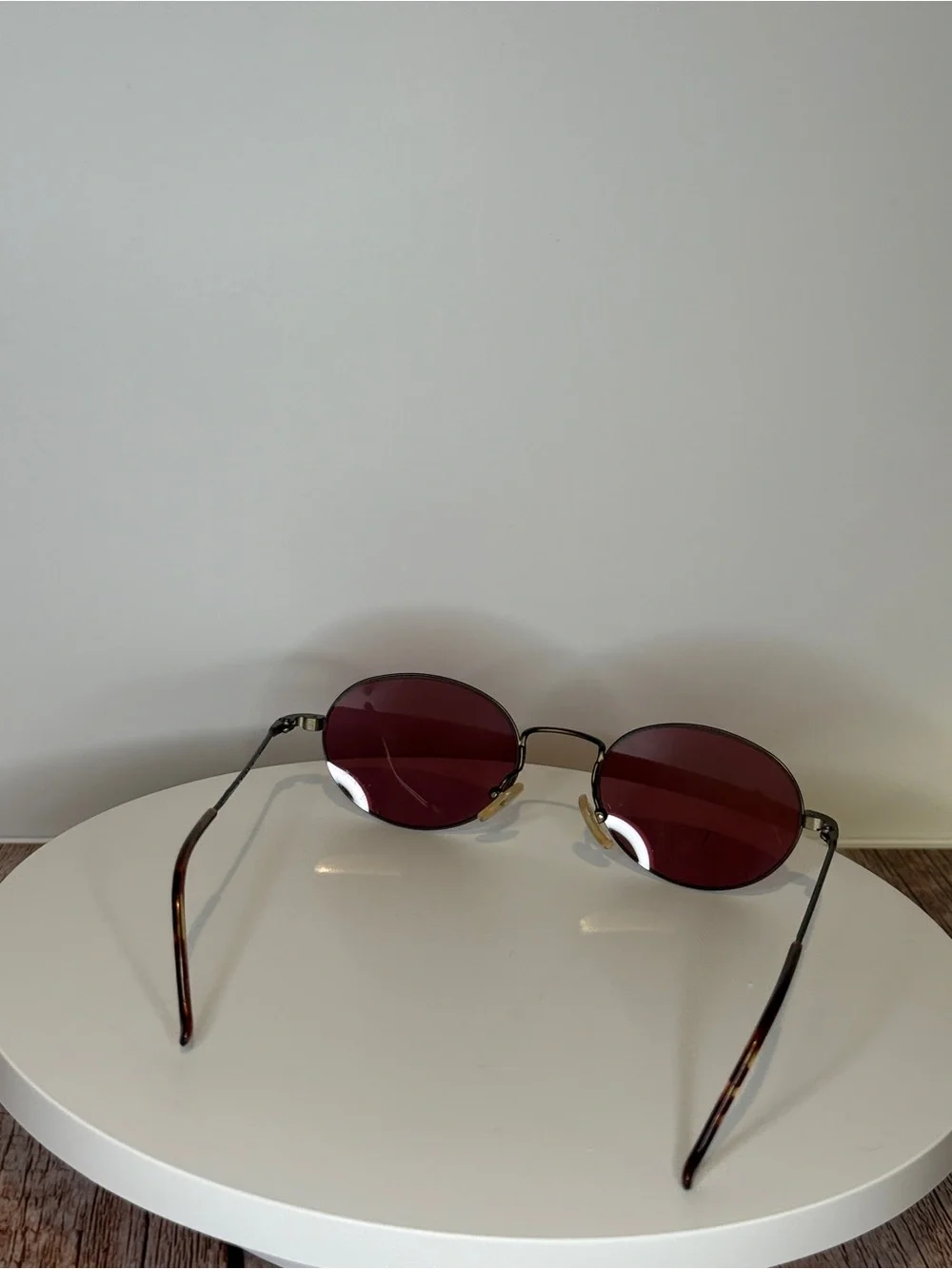 Valentino Oval Burgundy Lens Women's Sunglasses